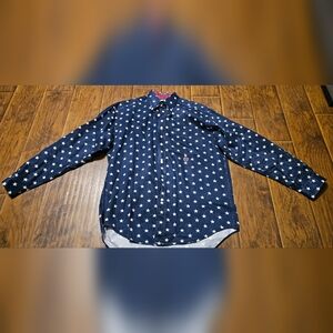 Tommy Hilfiger Long Sleeve Button Down Shirt Patriotic Stars Mens Size M Vintage